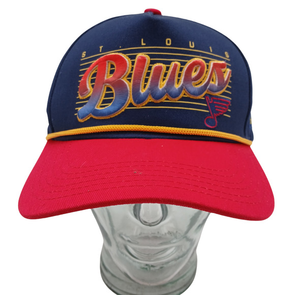 St. Louis Blues Snapback Hat Melonwear Red Blue NHL Ticketmaster Vintage Cap - Picture 1 of 6